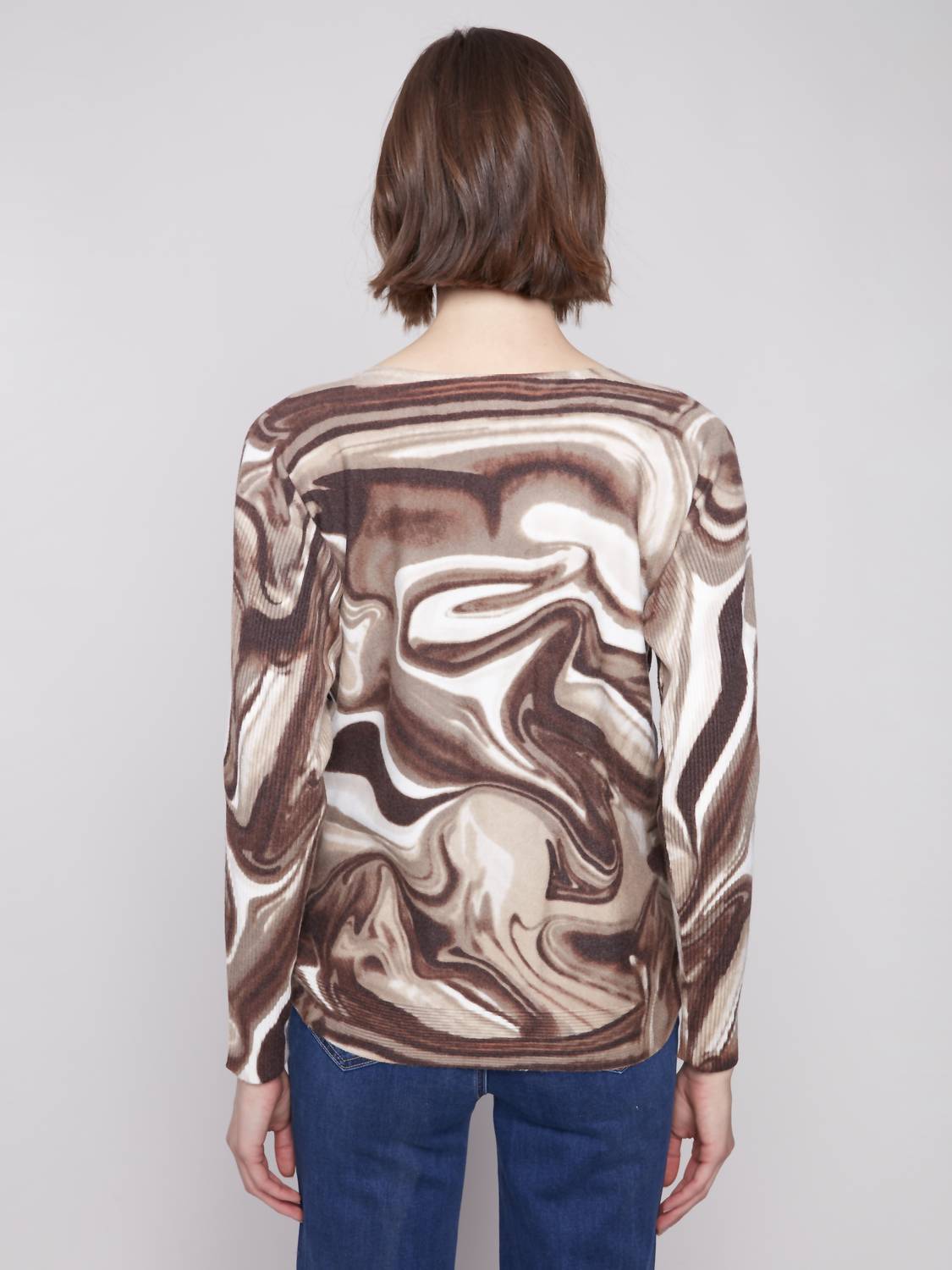 Charlie B - Boat Neck Sweater With Side Button Details