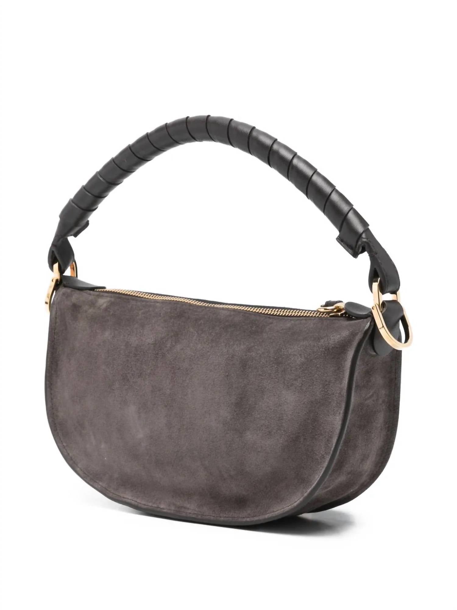 Chloe Women's Mini Marcie Shoulder Bag in kohl brown - women's bag - detail view