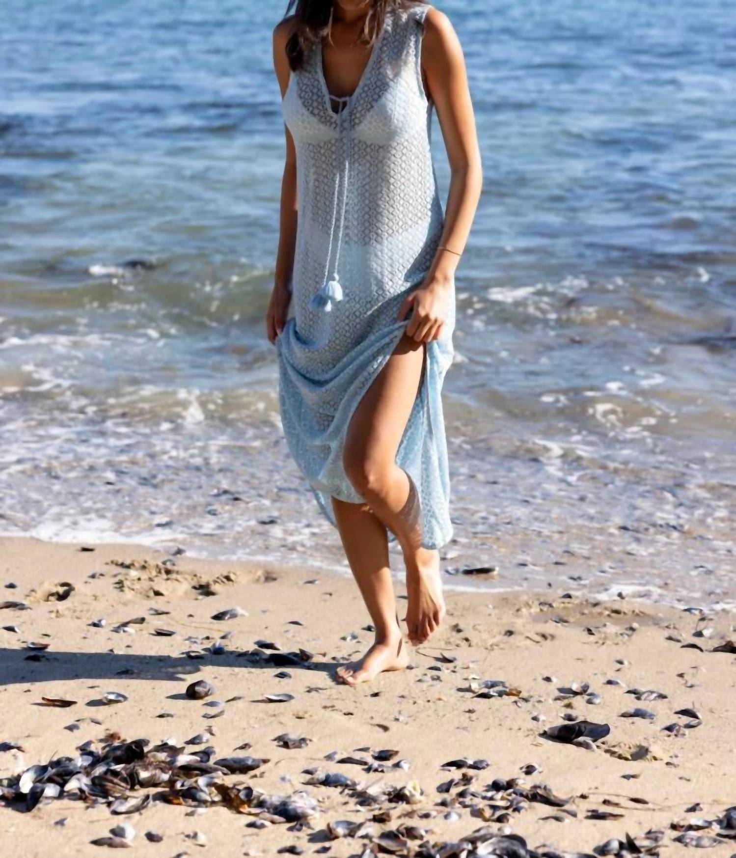 Sitano - Sorrento Aria Crochet Cover-up Midi Dress