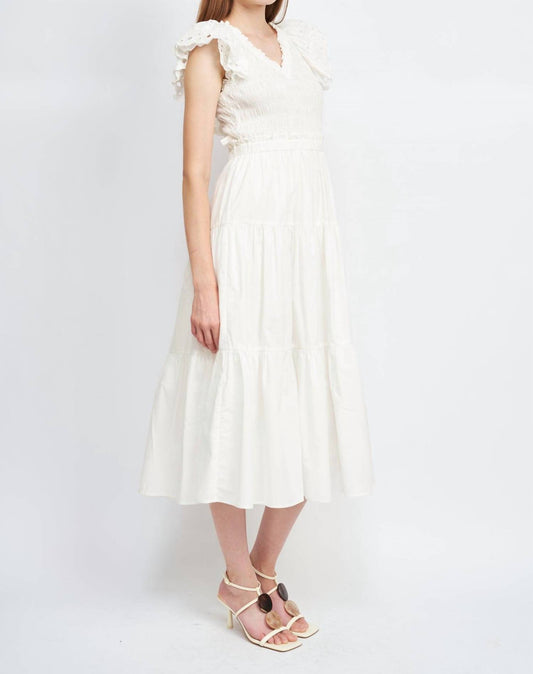 ALANA SMOCKED MIDI DRESS