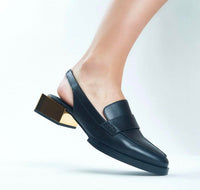 CECELIA NEW YORK Women's Oyster Mules in black - women's shoe - view 4