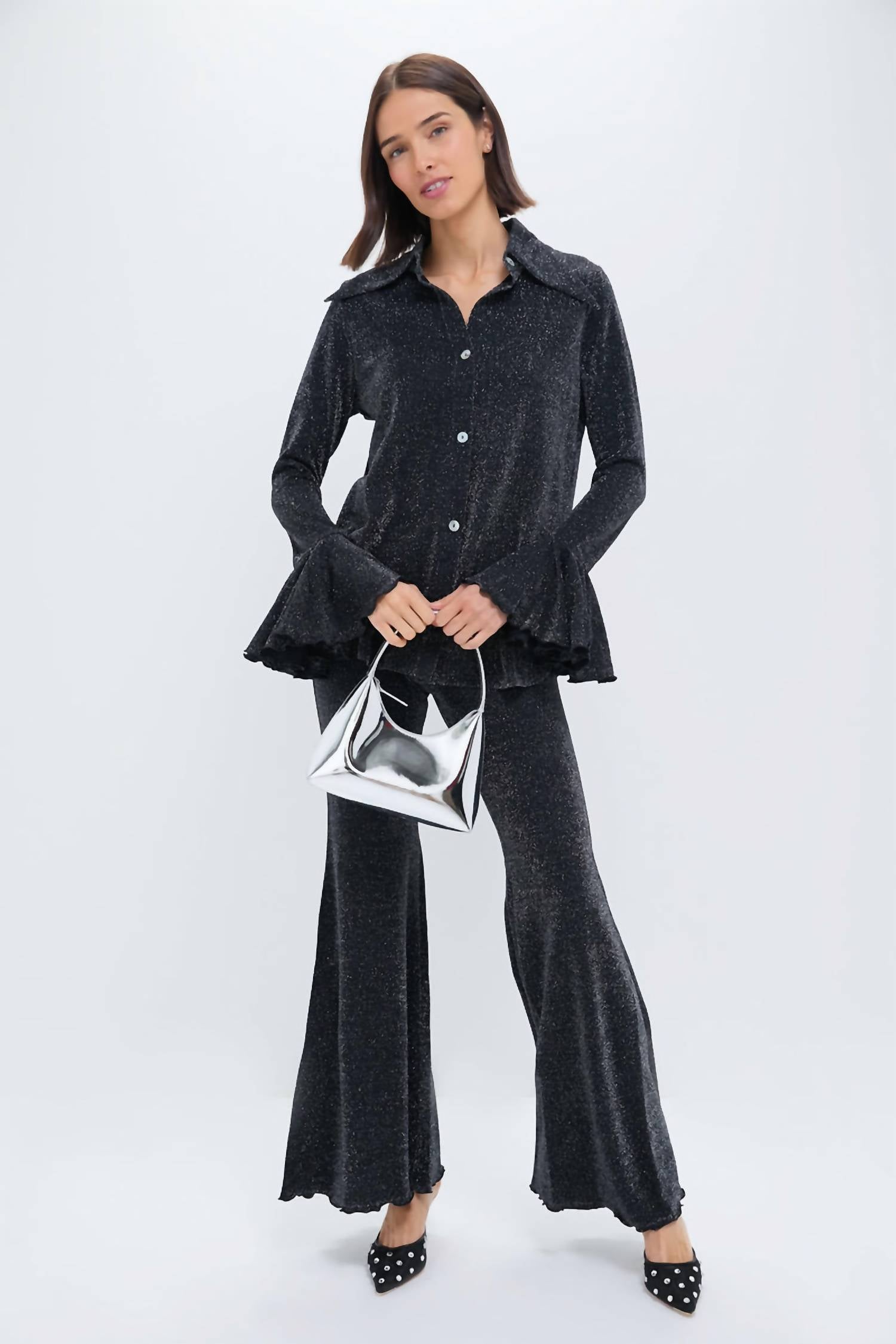 Sleeper - Cosmos Lurex Lounge Suit With Pants