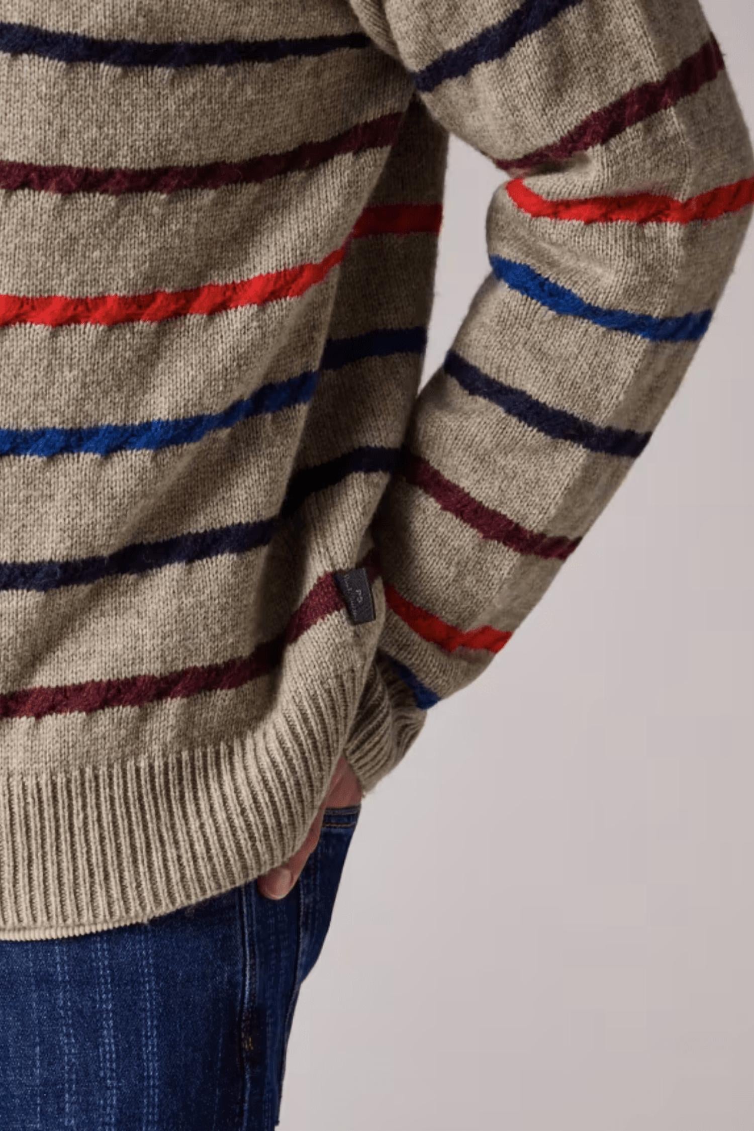 Paul Smith - Striped Knitted Polo Shirt