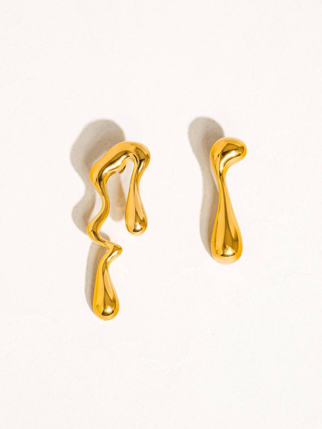 Flanerie By Maiq - Women's Roma Non-tarnish Mismatch Melted Earring
