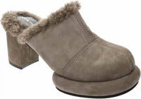 ALL BLACK Women's Mod Winter Mules in taupe - women's shoe