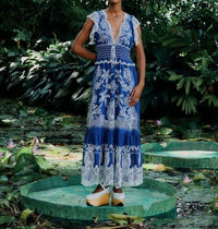 Farm Rio - Romantic Richelieu Maxi Dress