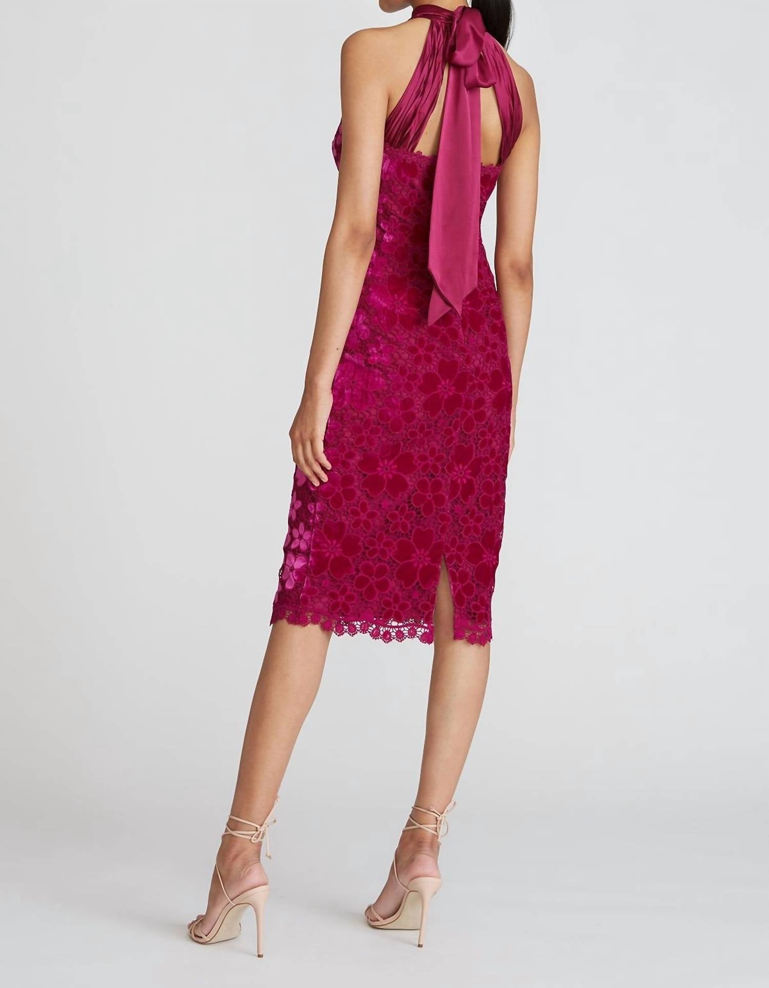Theia - Andrea Bow Back Midi Dress