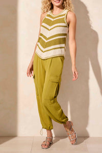 Tribal - Crew Neck Racer Back Sweater Knit Tank