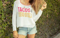 Wooden Ships - Tacos & Tequila Crop Crew Sweater