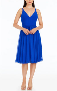 Dress The Population - Chiffon Fit & Flare Dress