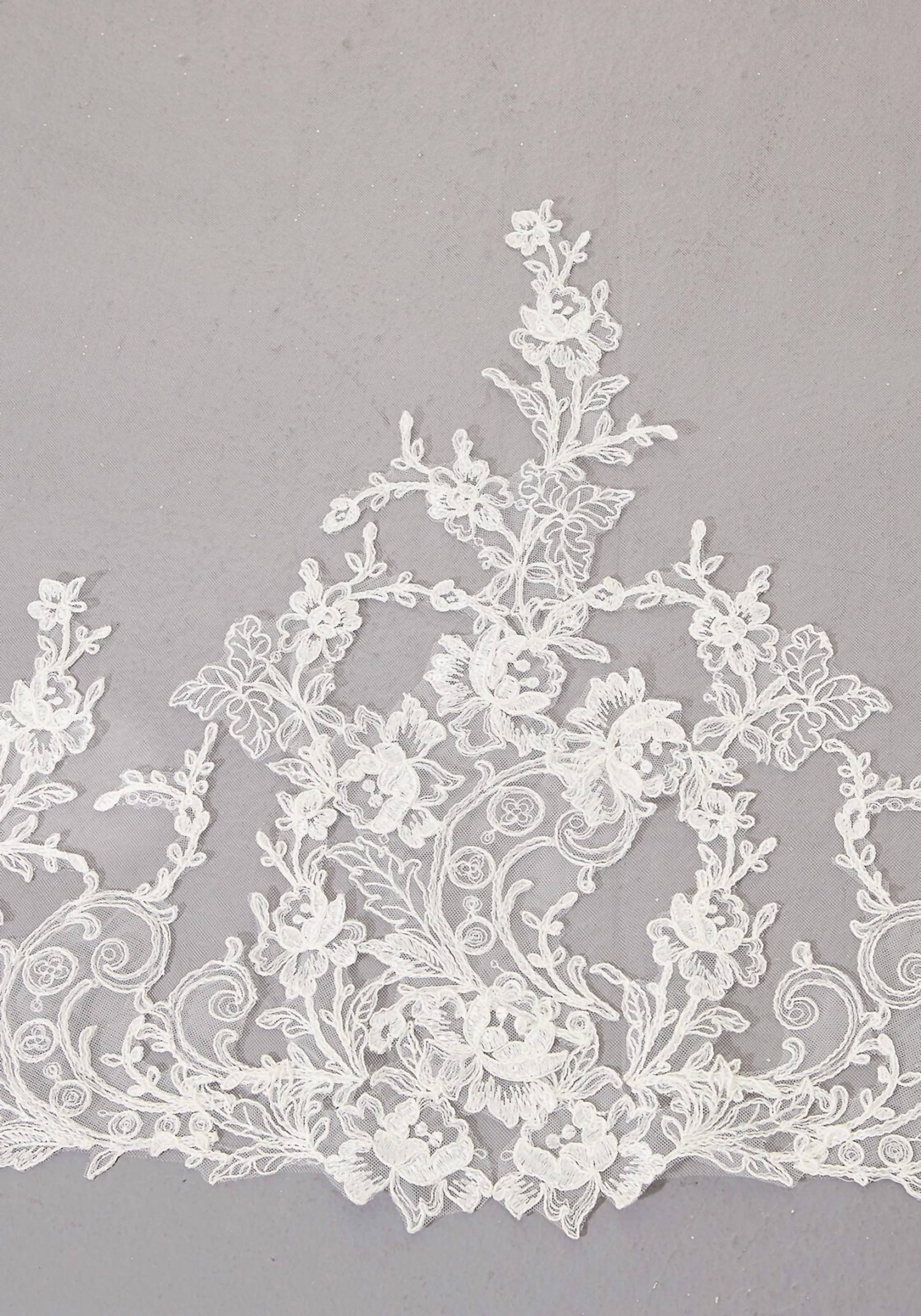 Morilee - Edged With Lace Cathedral Length Wedding Veil