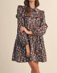 &Merci - Ruffle Trim Button Down Mini Dress