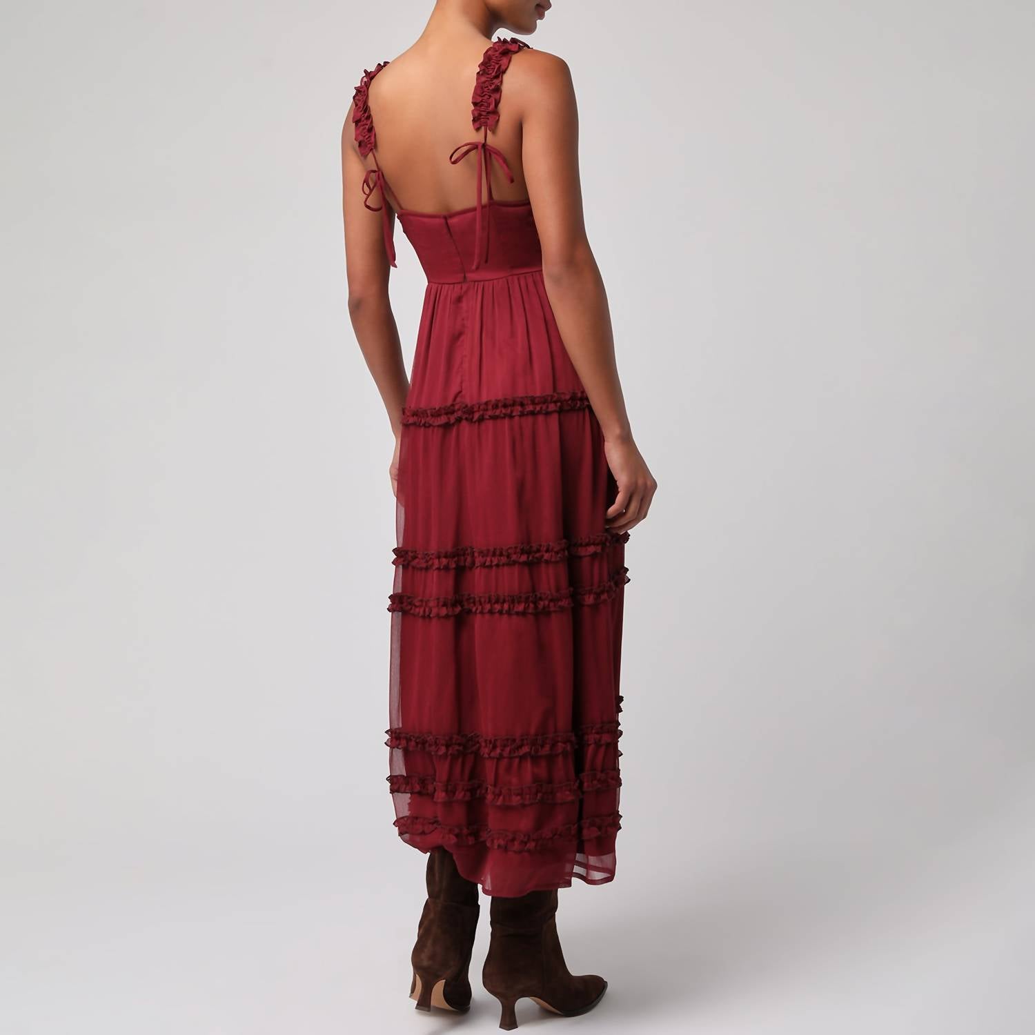 Lulus - Viola Ruffle Strap Dress