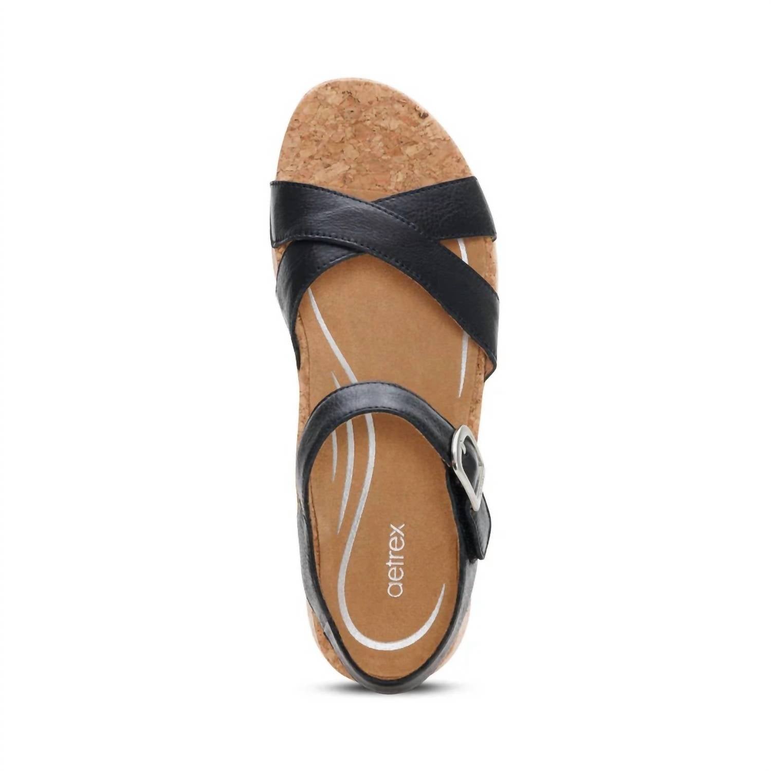 Aetrex - Women's Flora Adjustable Quarter Strap Wedge