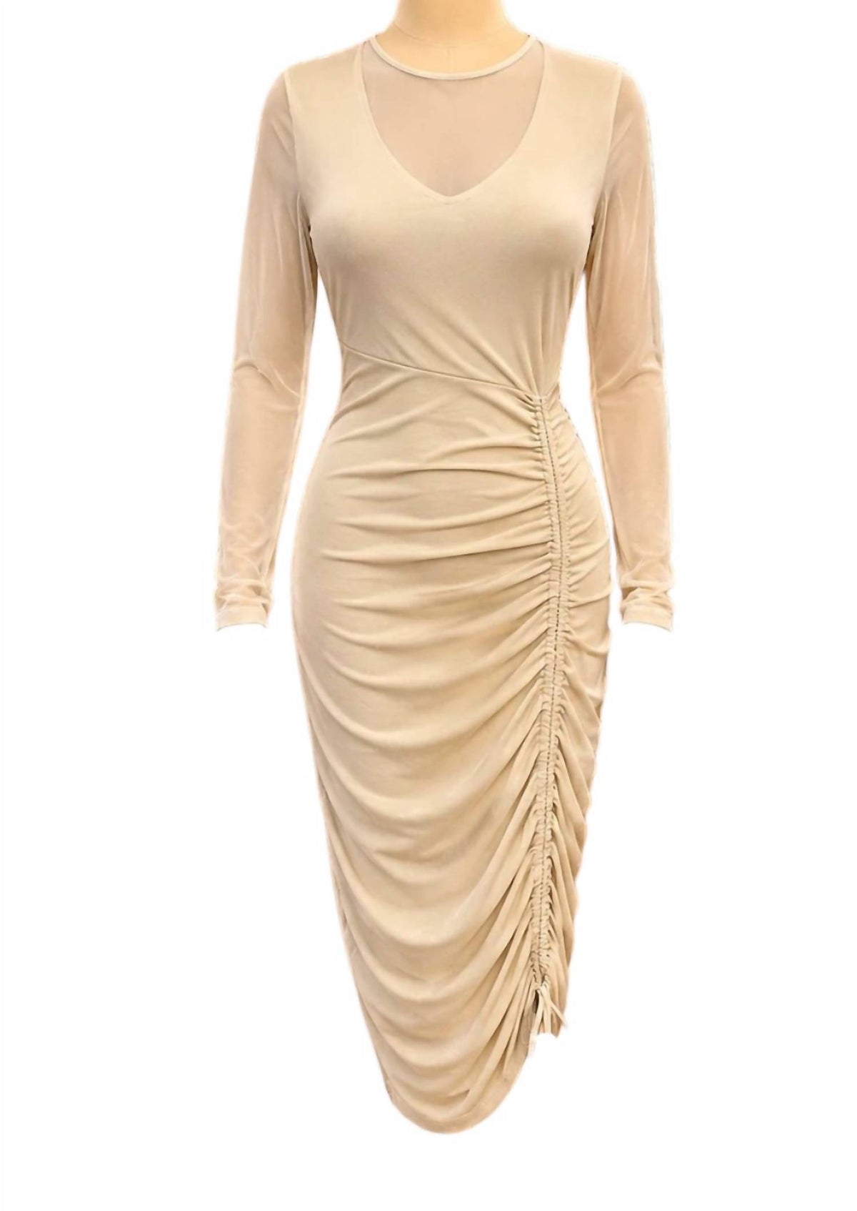 Bebe - Women's Allure Long Sleeve Midi Dress