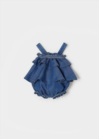 Mayoral - Denim Ruffle Romper