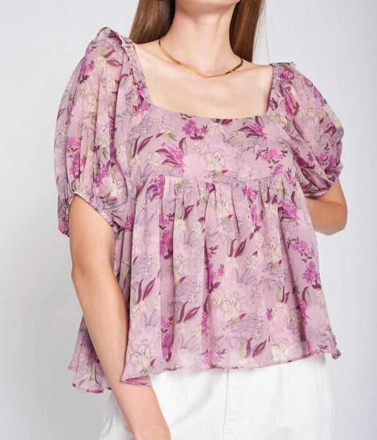 En Saison - Luciate Puff Sleeve Top