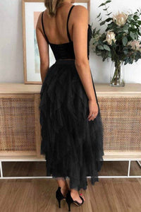 Elings - A-line Long Tulle Midi Skirts
