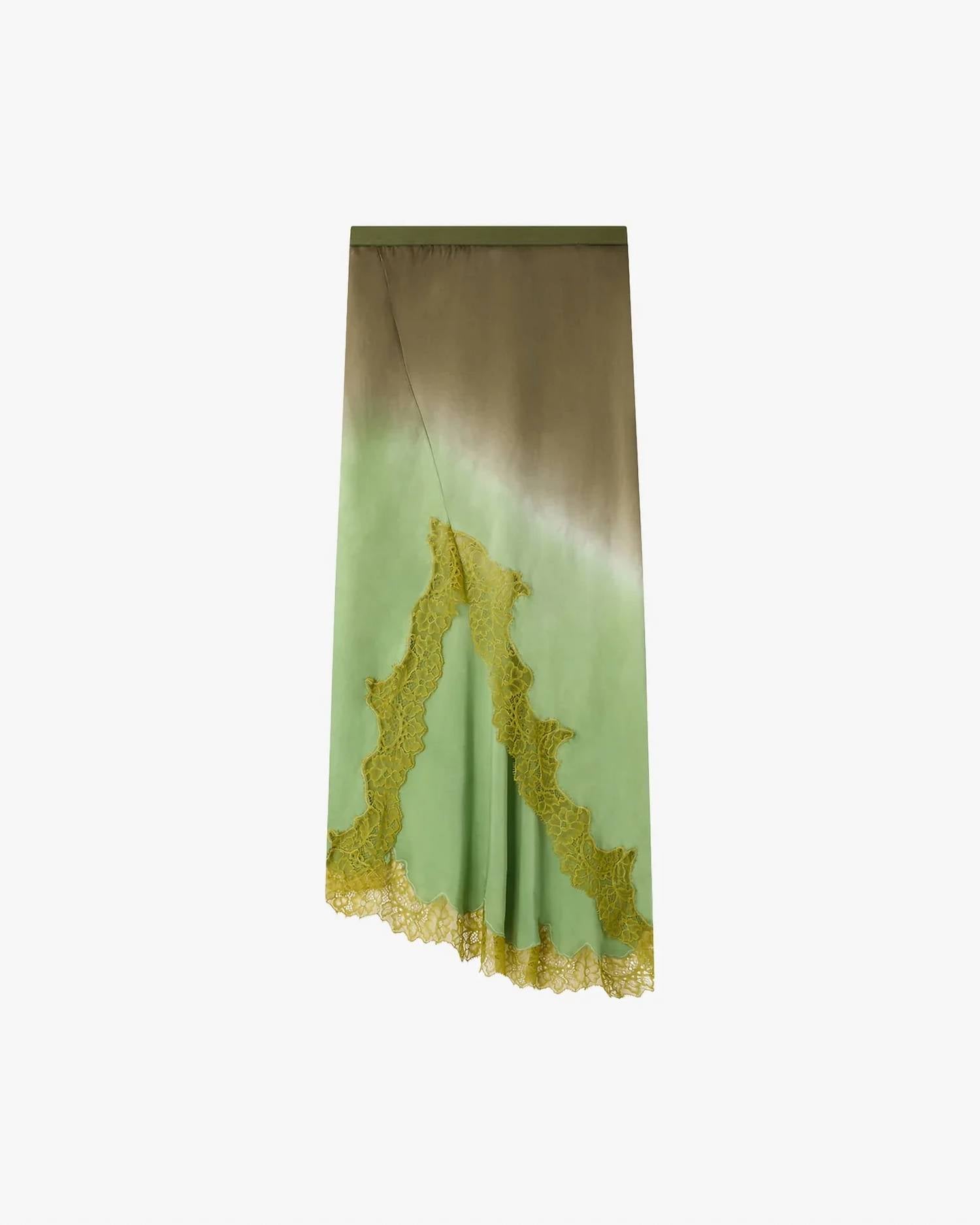 Mes Demoiselles - Eranu Tie Dye Washed Satin Silk Skirt