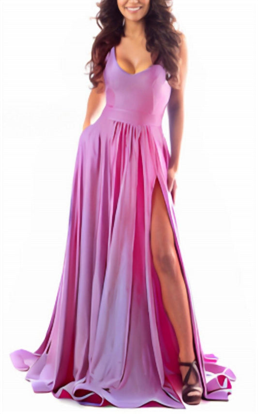 Jessica Angel - Jersey A-line With Slit Dress