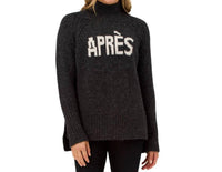 krimson klover Apres Tunic Top in heather black - women's shirt