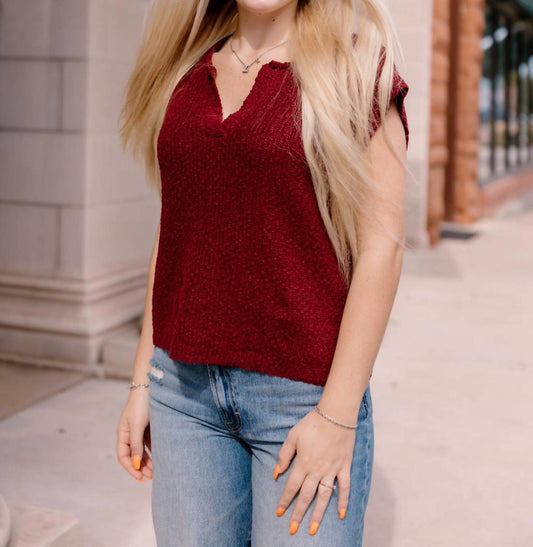 In February - Rachel V-neck Sweater Top