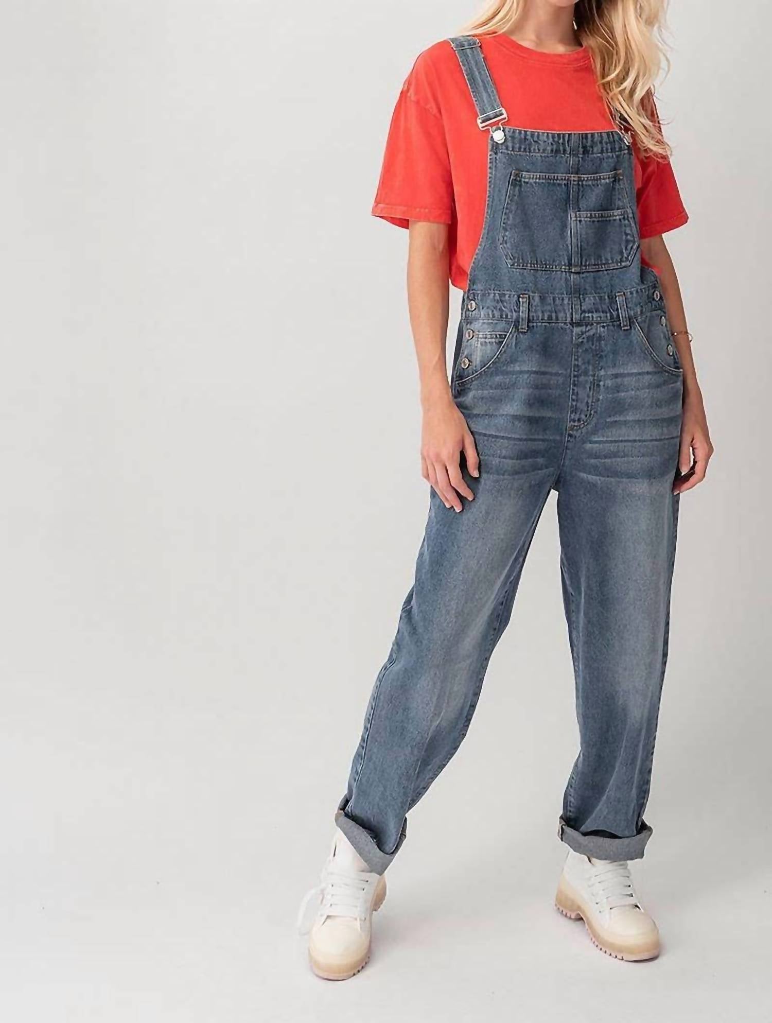 Urban Daizy - Relaxed Fit Denim Overalls