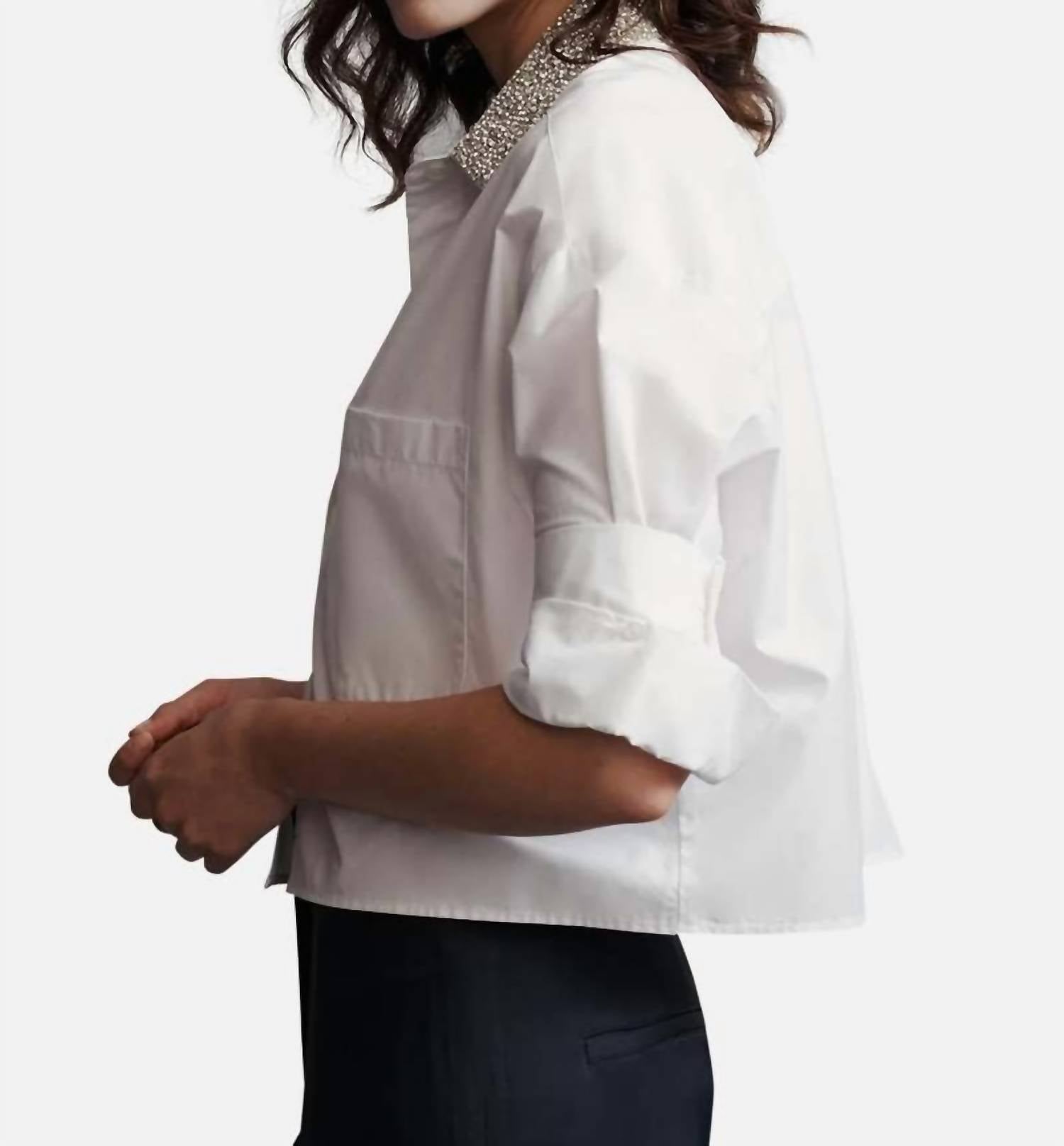Twp - Next Ex With Crystal Collar Shirt
