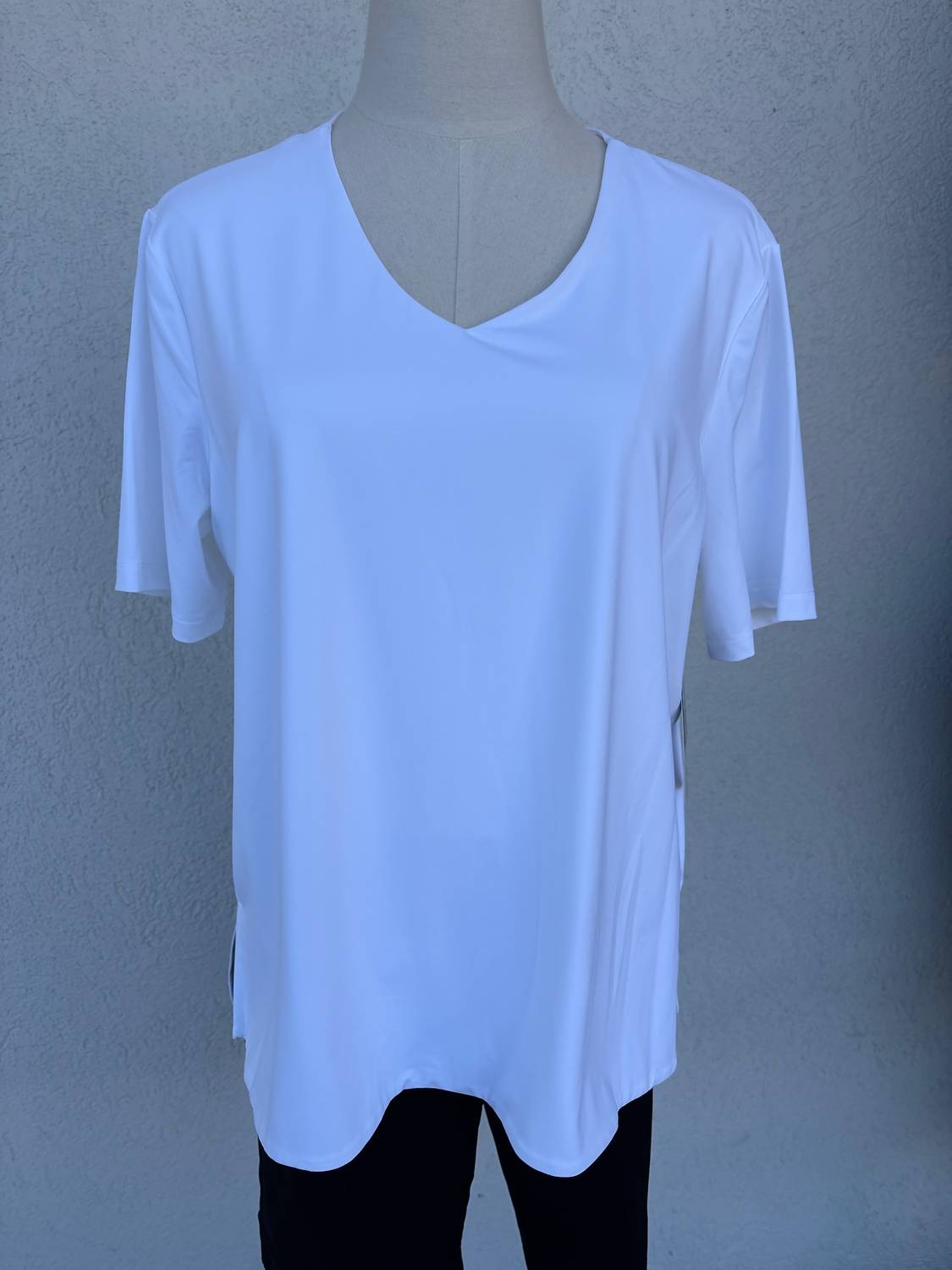 Multiples Women's Short Sleeve Upf Protection Top in white - women's t-shirt