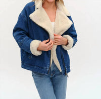 Six/Fifty - Williston Faux Fur Denim Jacket