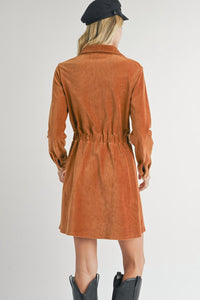Sadie & Sage - Morrison Cord Shirt Mini Dress