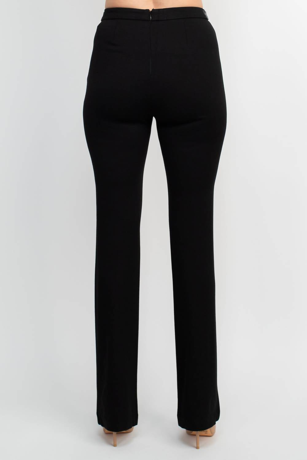 T Tahari - Mid Waist Invisible Zipper Back Ponte Pant