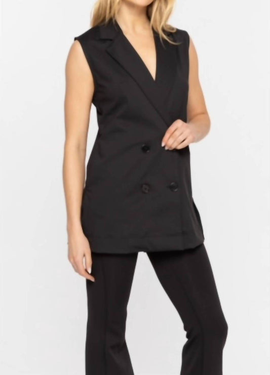 Miss Sparkling - Double Breasted Blazer Vest