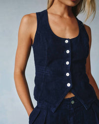 Bella Dahl - Scoop Neck Linen Vest