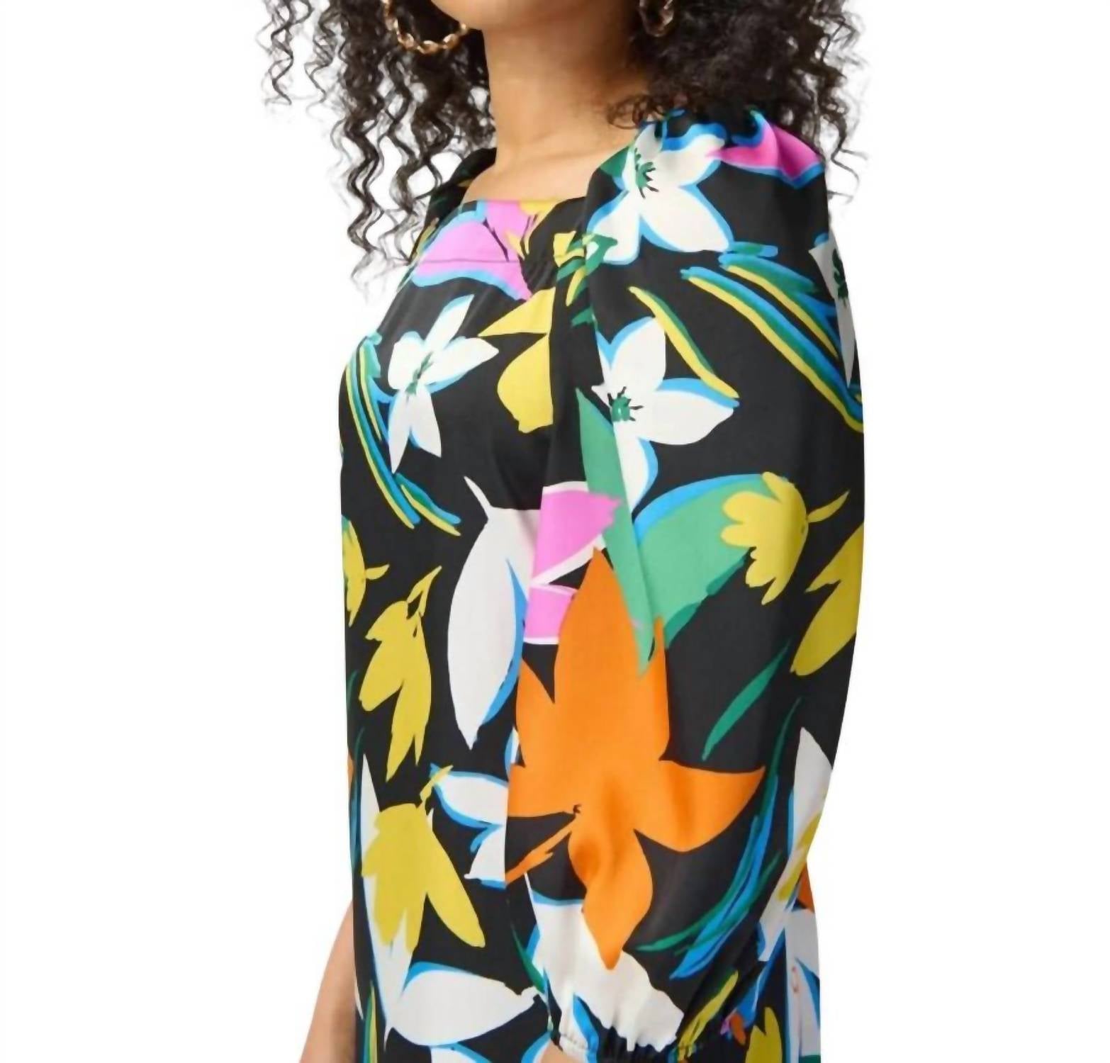 Joseph Ribkoff - Floral Print Scarf Dress