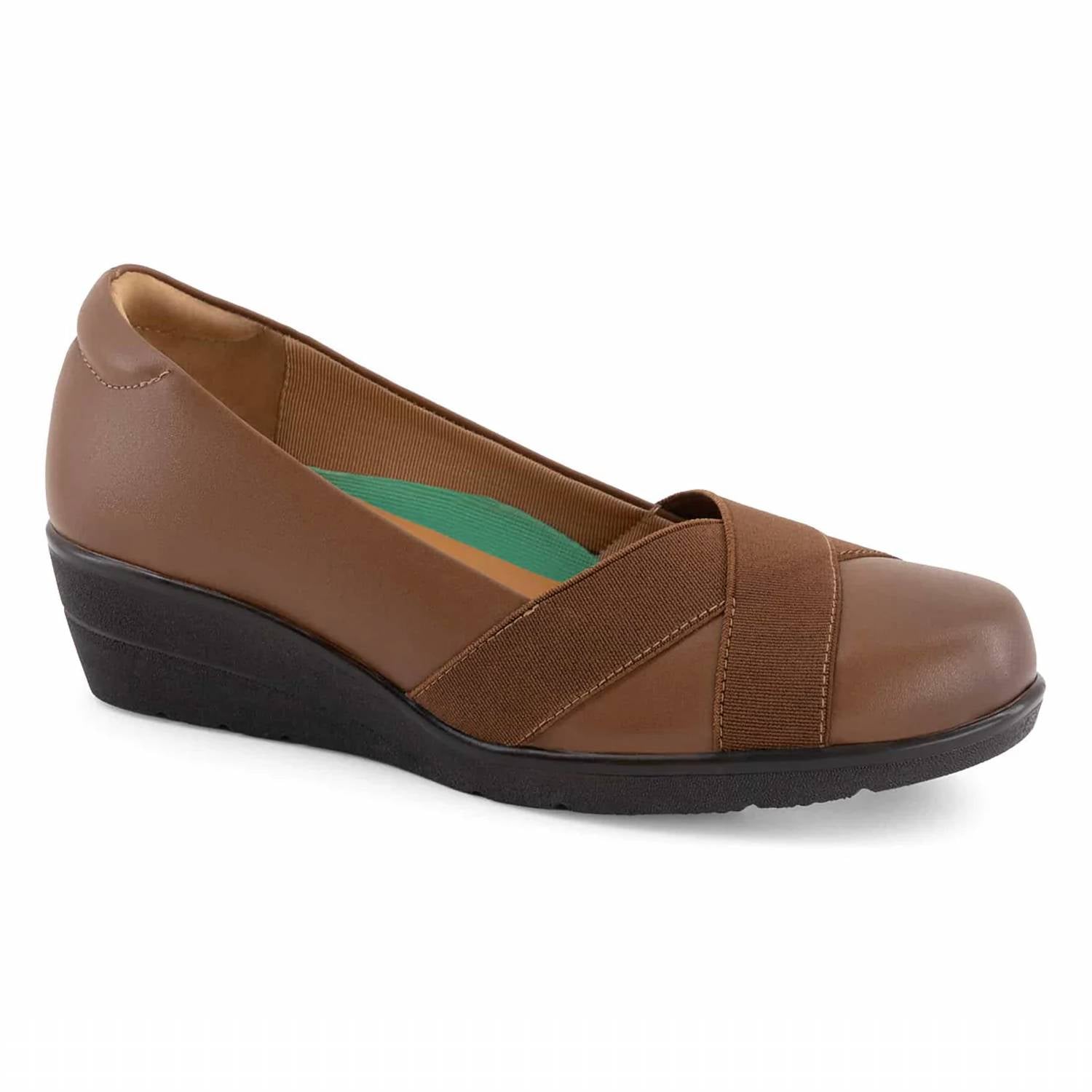 Andrea - Women's Wedge Leather Loafers