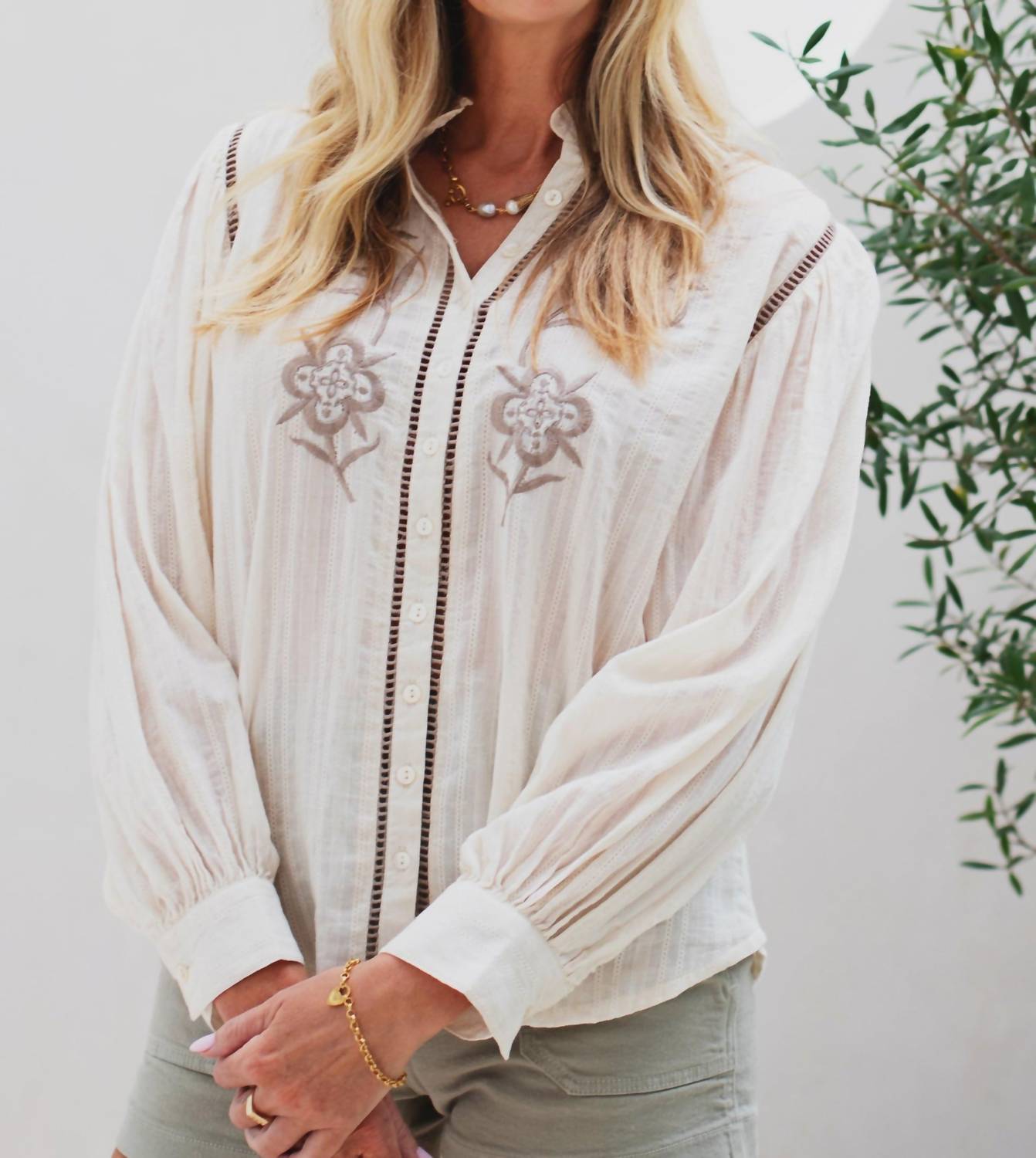 Exvoto - Harlow Embroidered Blouse