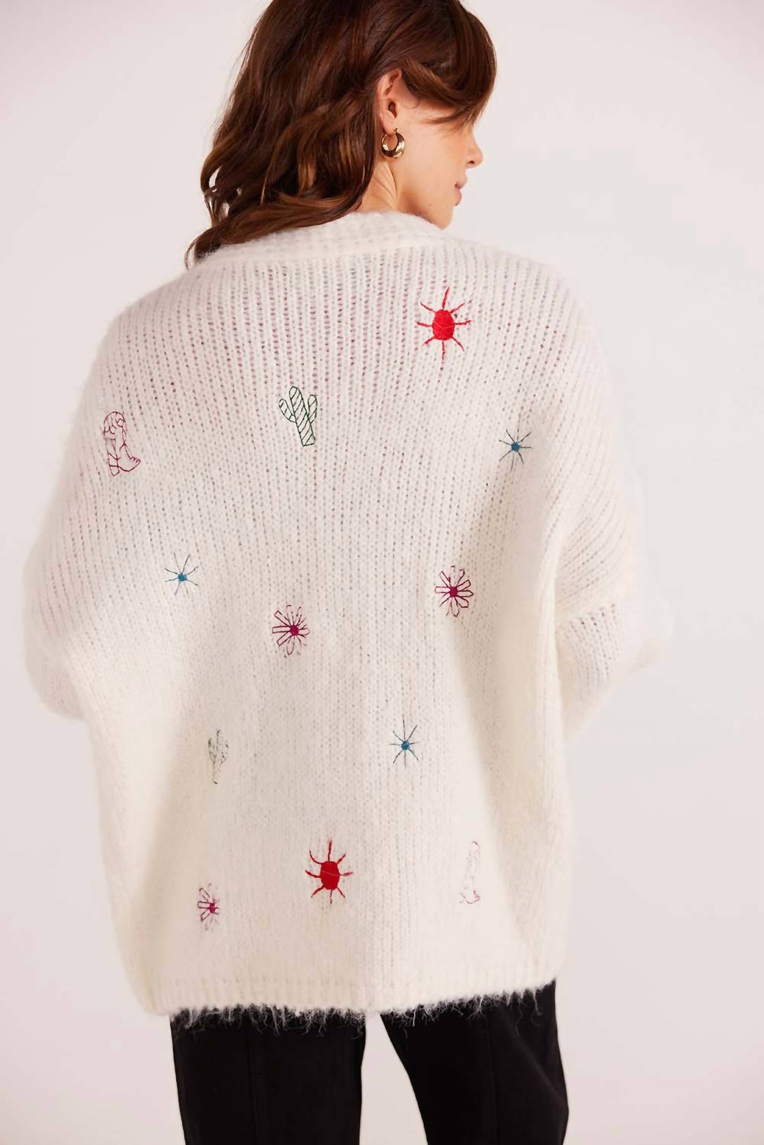 Minkpink - Rosalie Motif Knit Cardigan