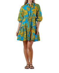 Olivia by Livro Brynn Dress in turq flora - women's dress