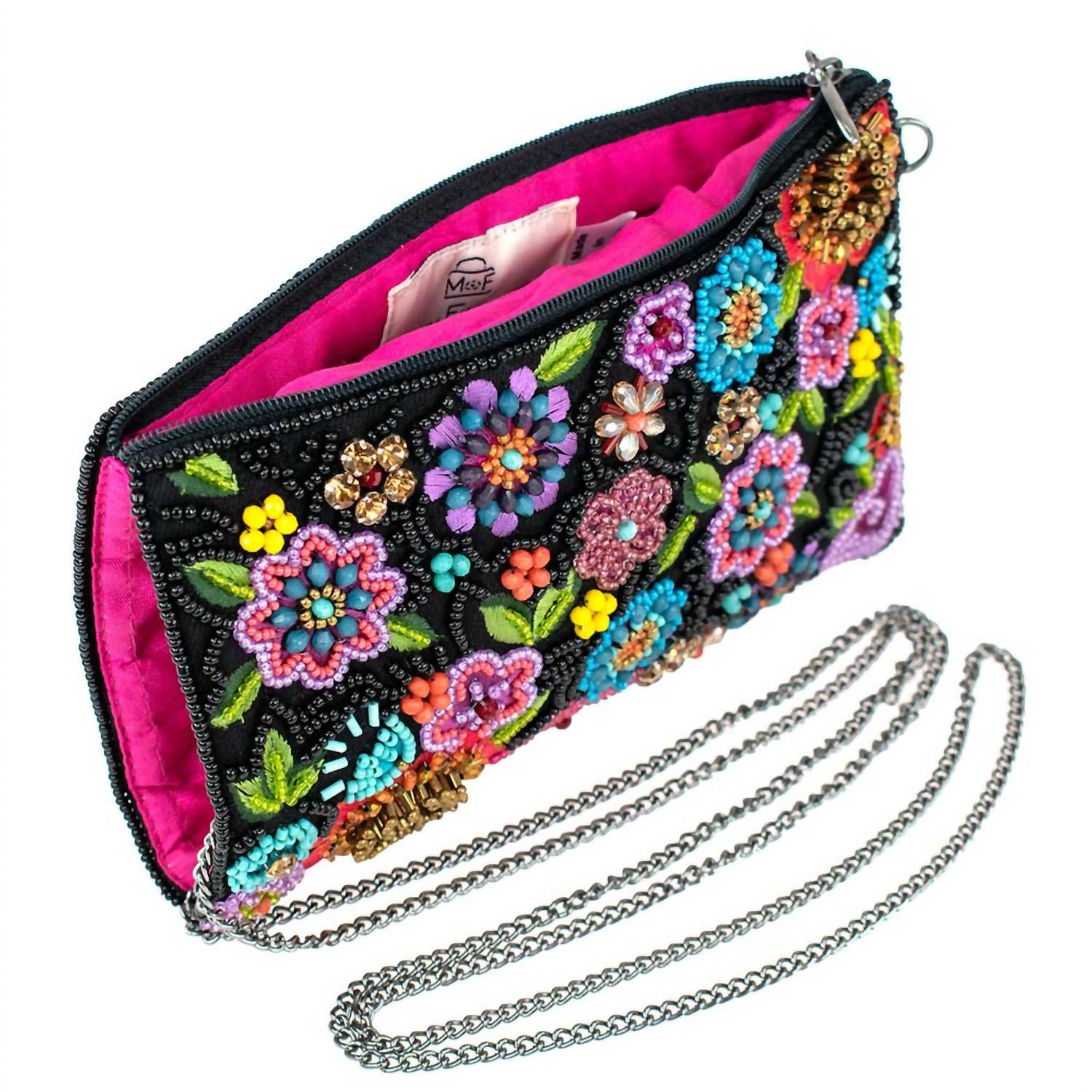 Mary Frances - Women's So Sweet Beaded Floral Crossbody Phone Bag