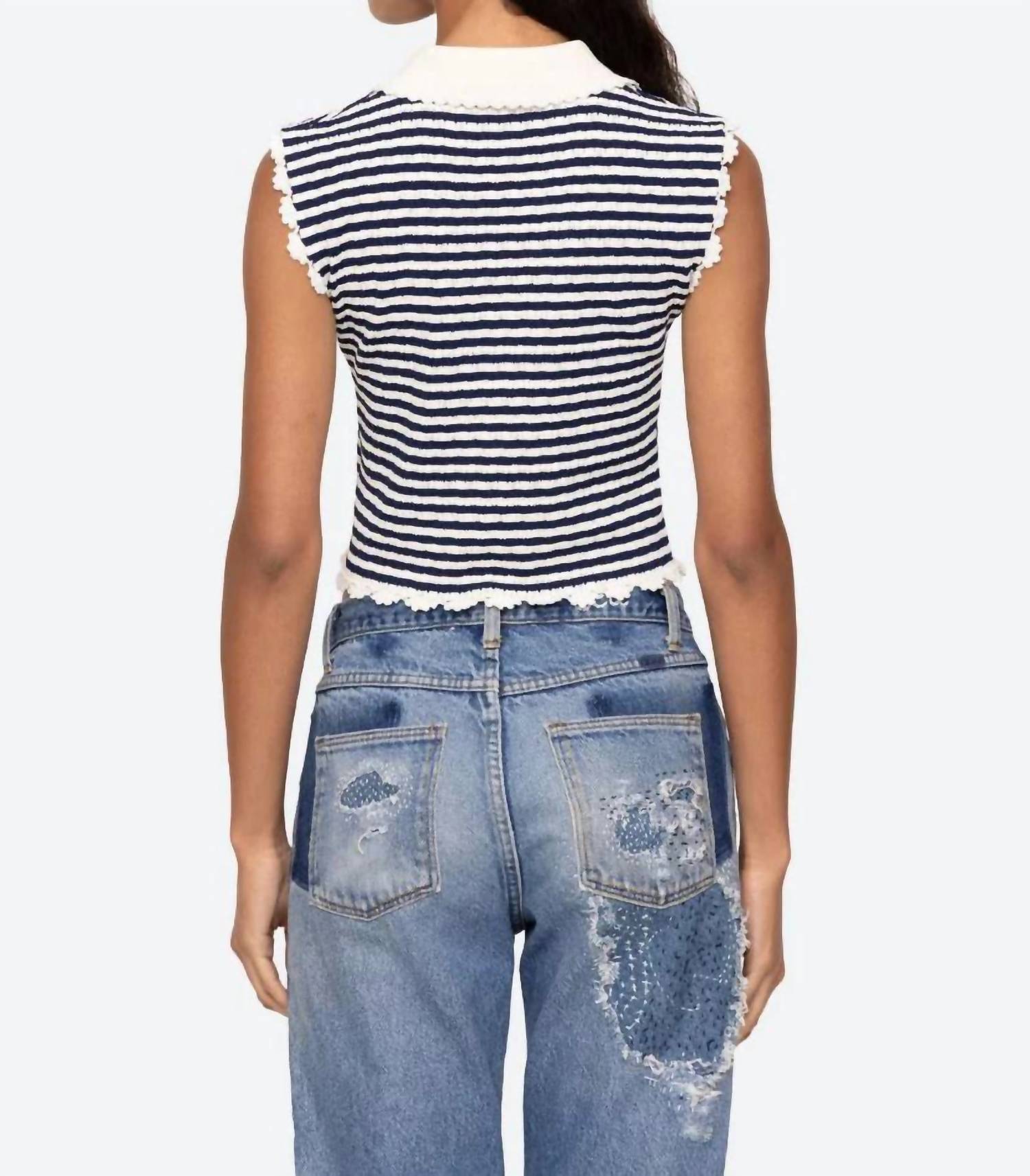 Sea - Addy Striped Knit Vest