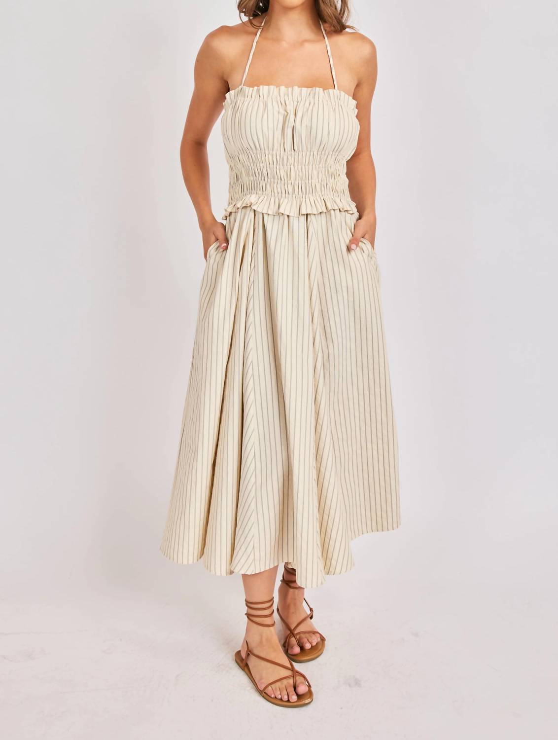 Sadie & Sage - Classic Beauty Striped Midi Dress