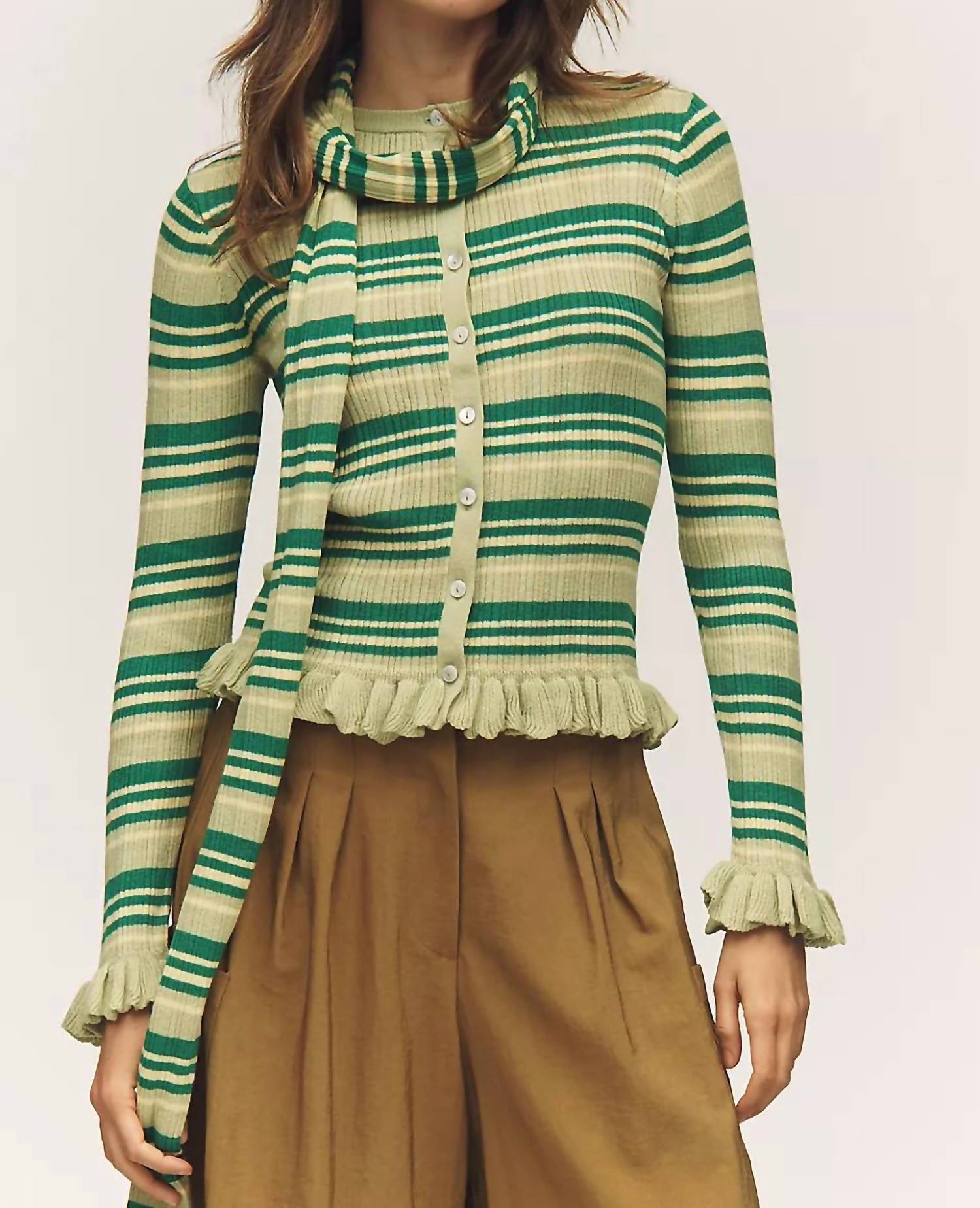 Damson Madder - Anelis Cotton Merino Blend Cardigan
