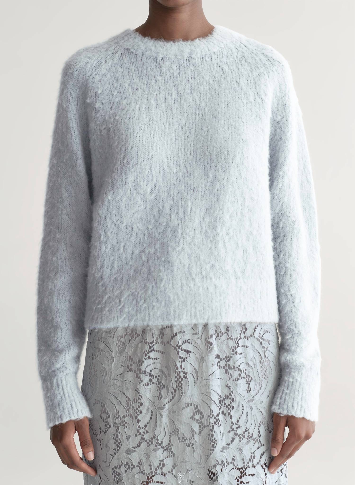 A.L.C. Frankie Brushed Alpaca Sweater in slate blue 1 - women's sweater - view 4