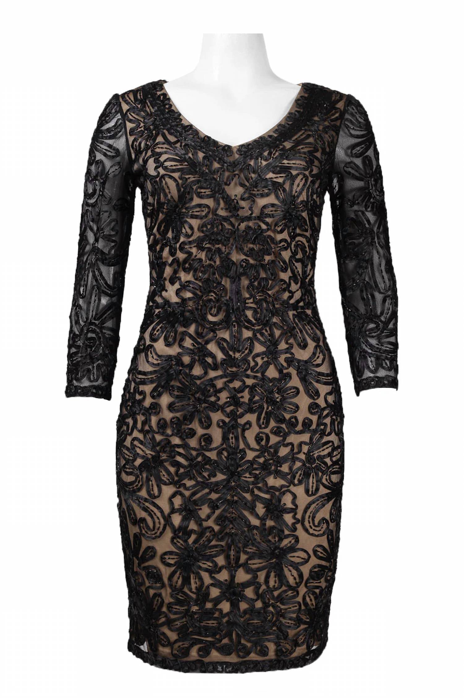 Sue Wong - Soutache Embroidered Short Evening Dress