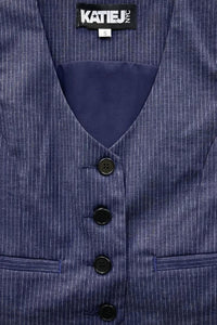 Katie J Nyc - Girl's Tween Pinstripe Sienna Vest