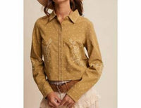 Listicle - Embroidered Cropped Blouse