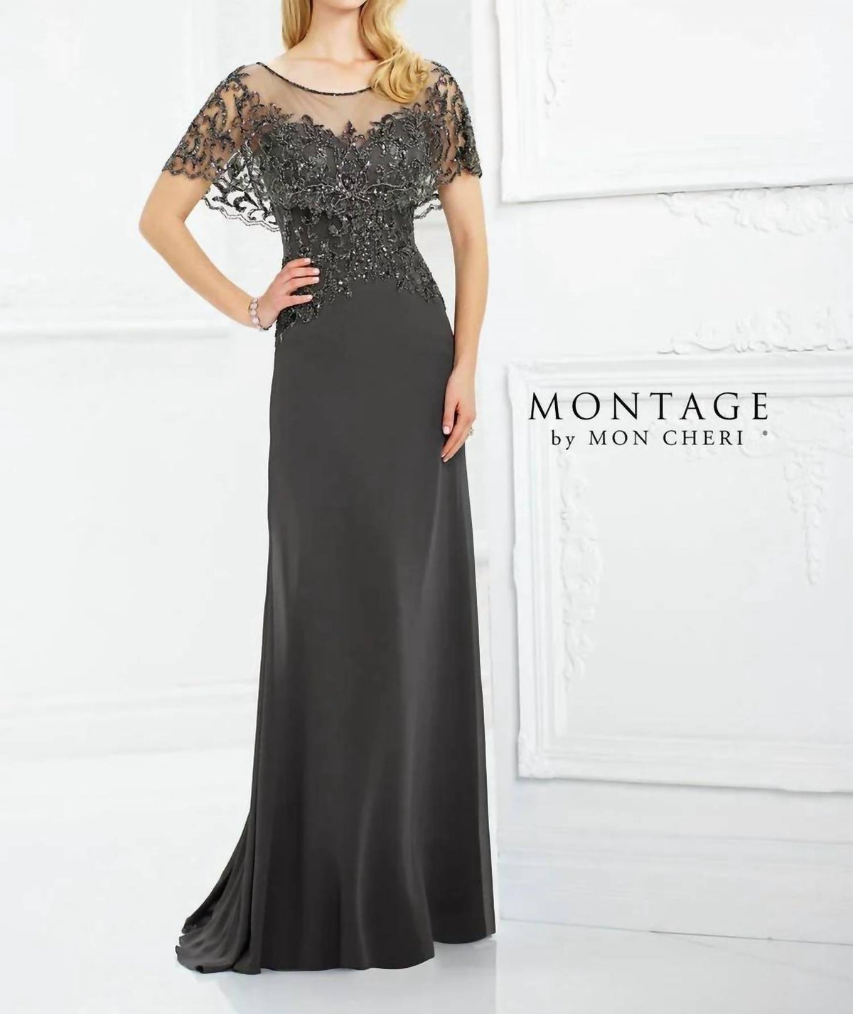 Montage By Mon Cheri - Chiffon Slim A-line Gown