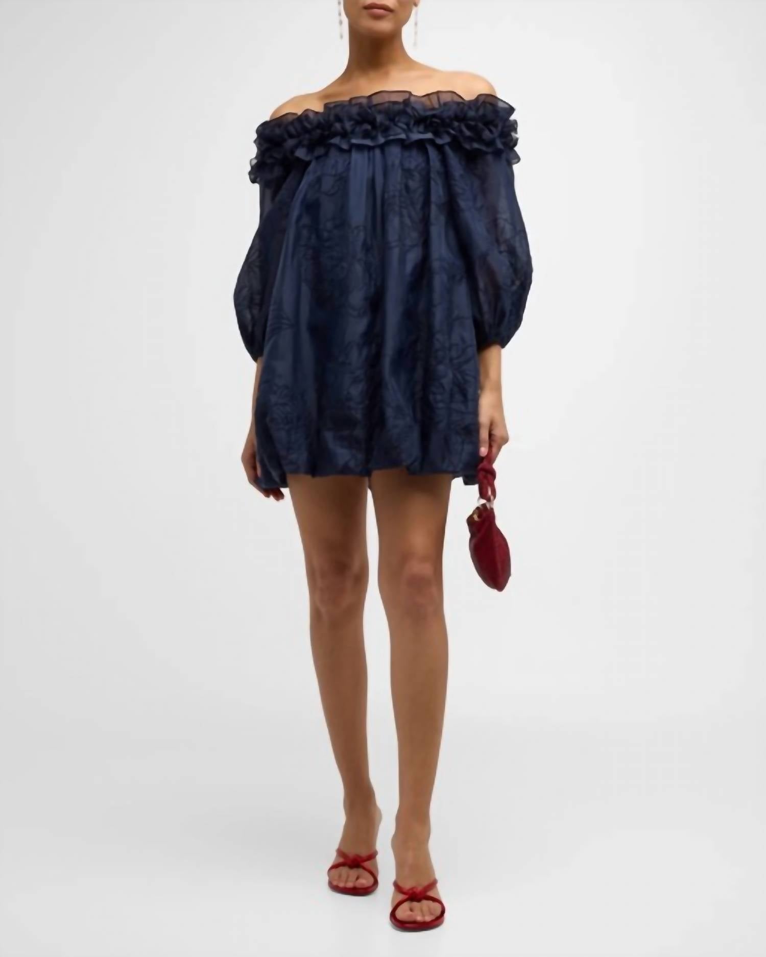 Cinq A Sept - Nava Embroidered Organza Mini Dress