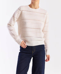 Brodie Cashmere - Textured Taylor Crewneck Top